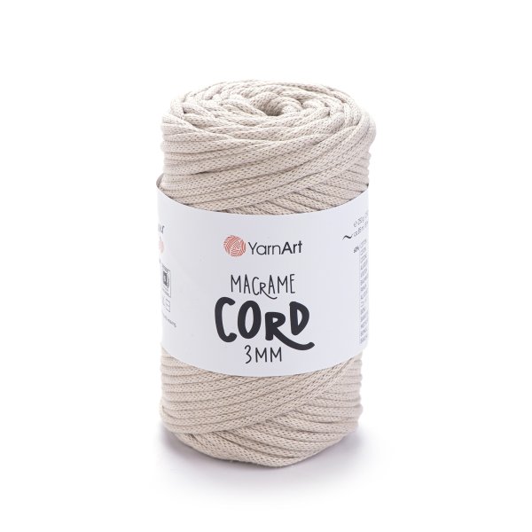Macrame Cord 3 mm - 753 béžová