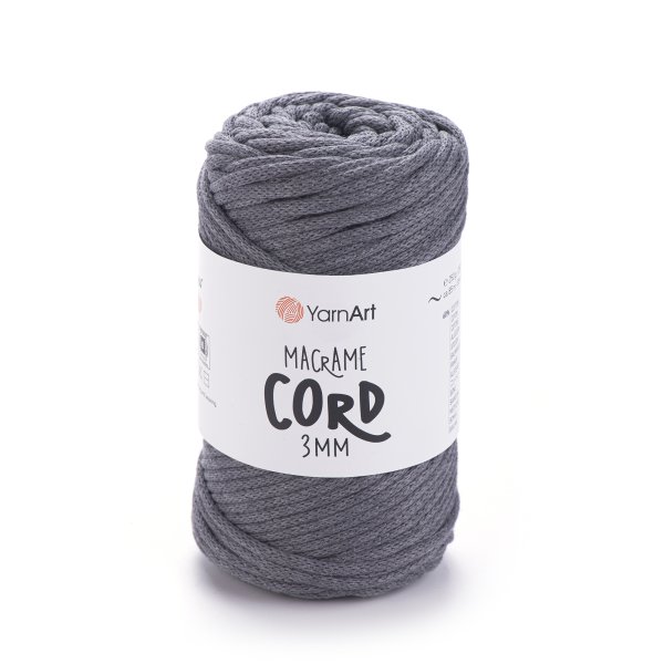Macrame Cord 3 mm - 774 šedá