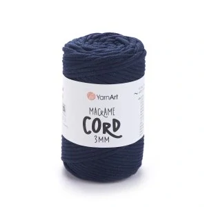 Macrame Cord 3 mm - 784 modrá