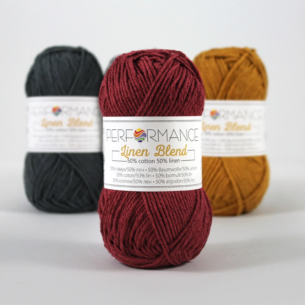 Linen Blend 22 - vínová