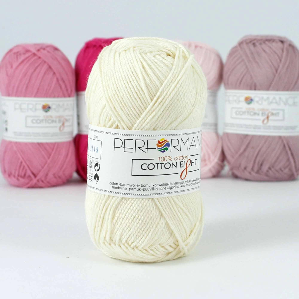 příze Cotton Eight -1030 smetanová