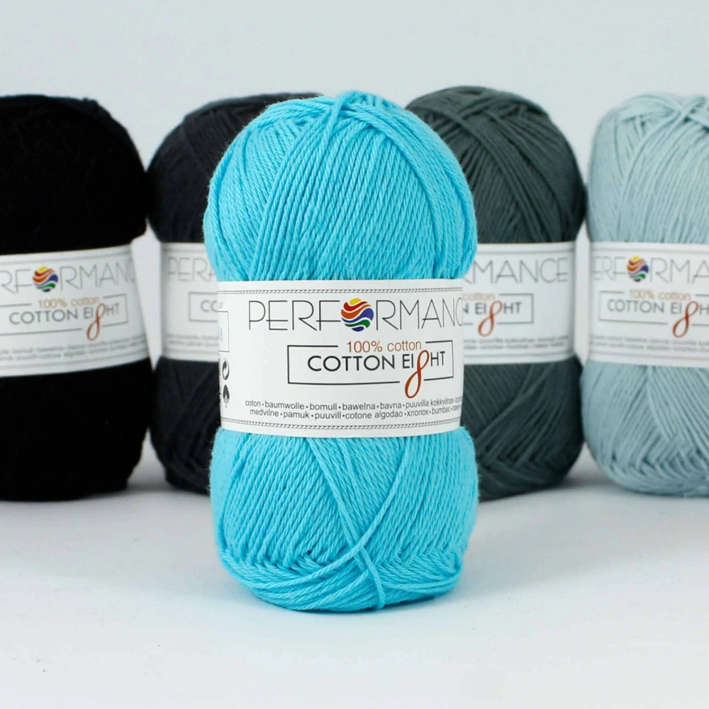 příze Cotton Eight -1120 tyrkysová světlá