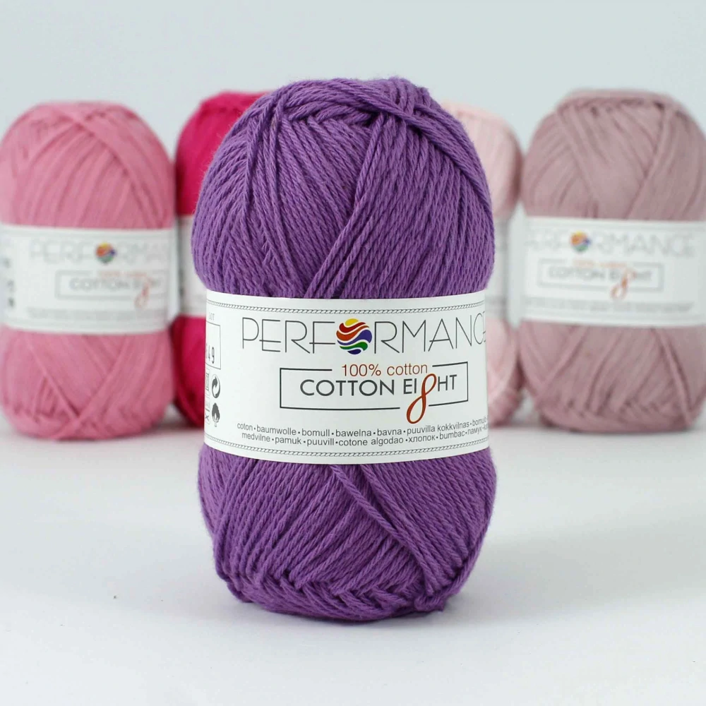 příze Cotton Eight -1260 fialová