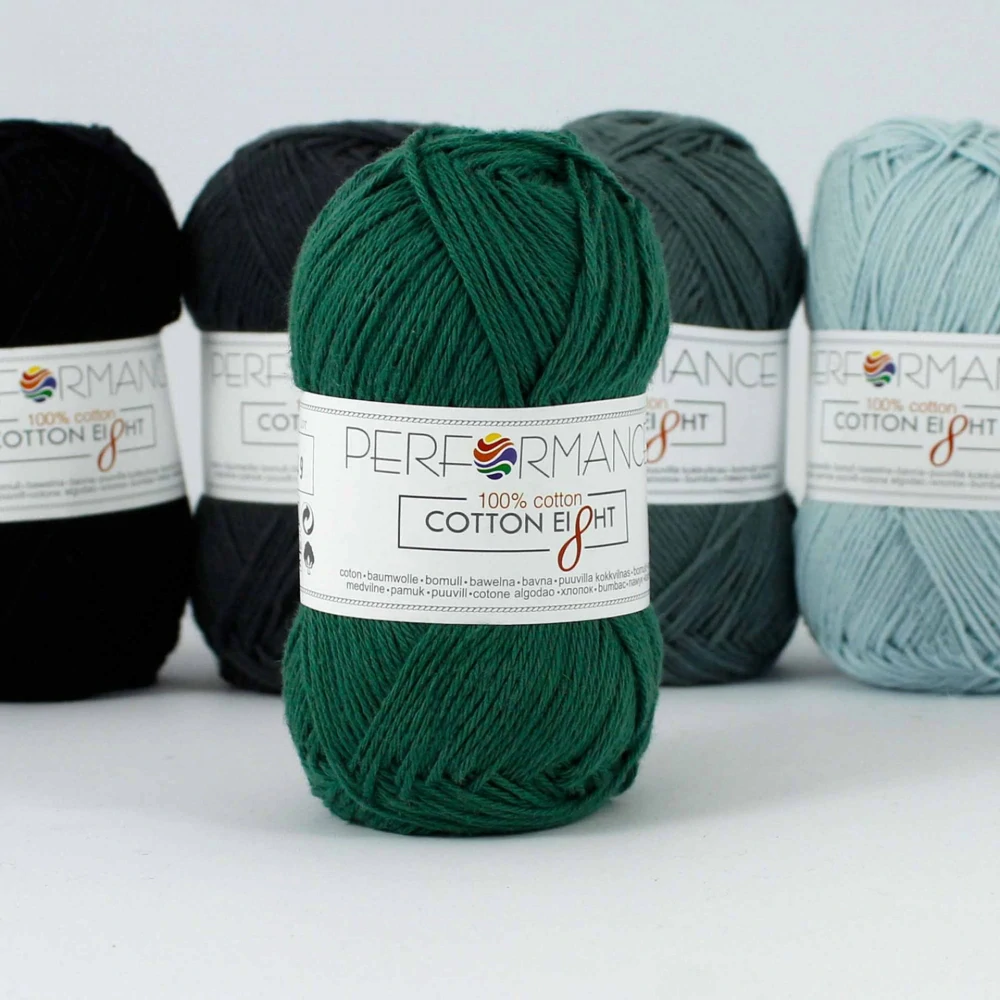 příze Cotton Eight -1290 zelená tmavá