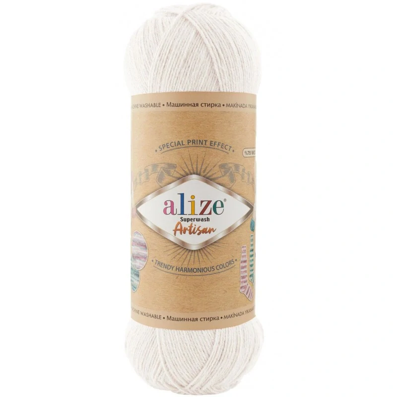 Superwash Artisan 55 - bílá