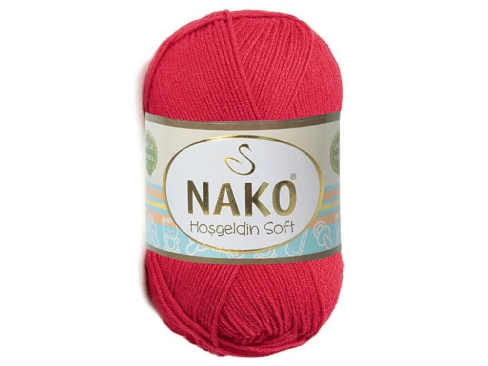 příze Hosgeldin Soft 6951 - červená