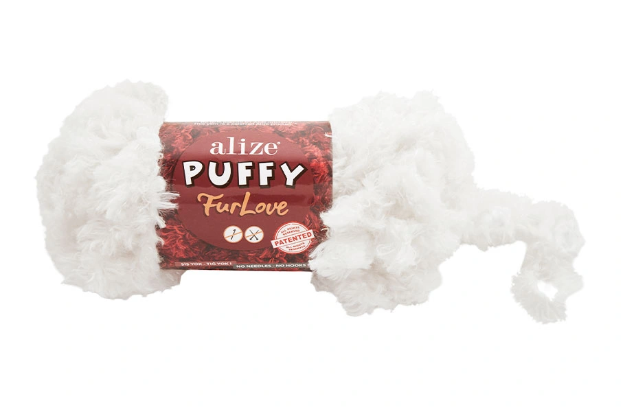 Alize Puffy fur Love -055 bílá