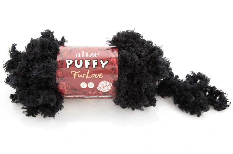 Alize Puffy fur Love - 60 černá