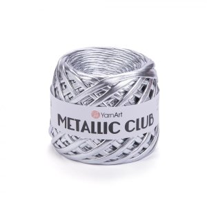 příze YarnArt Metalic Club 8102 stříbrná