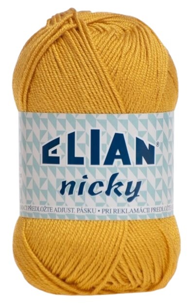 Příze Elian Nicky 1014 - tmavá žlutá