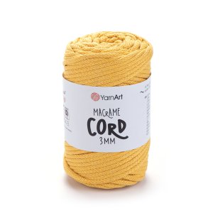 Macrame Cord 3 mm - 796 žlutá