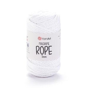 příze YarnArt Macrame Rope 3 mm - 751 bílá