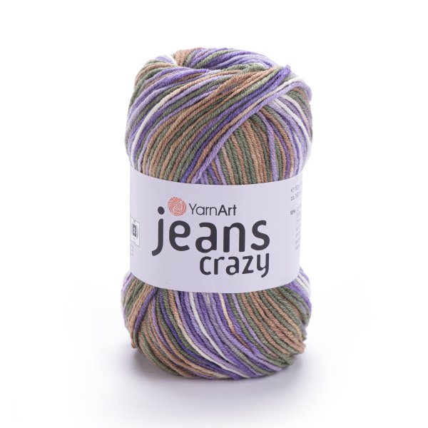 příze YarnArt Jeans Crazy 7207 fialovohnědá