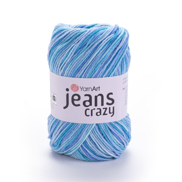 příze YarnArt Jeans Crazy 8212 modrá