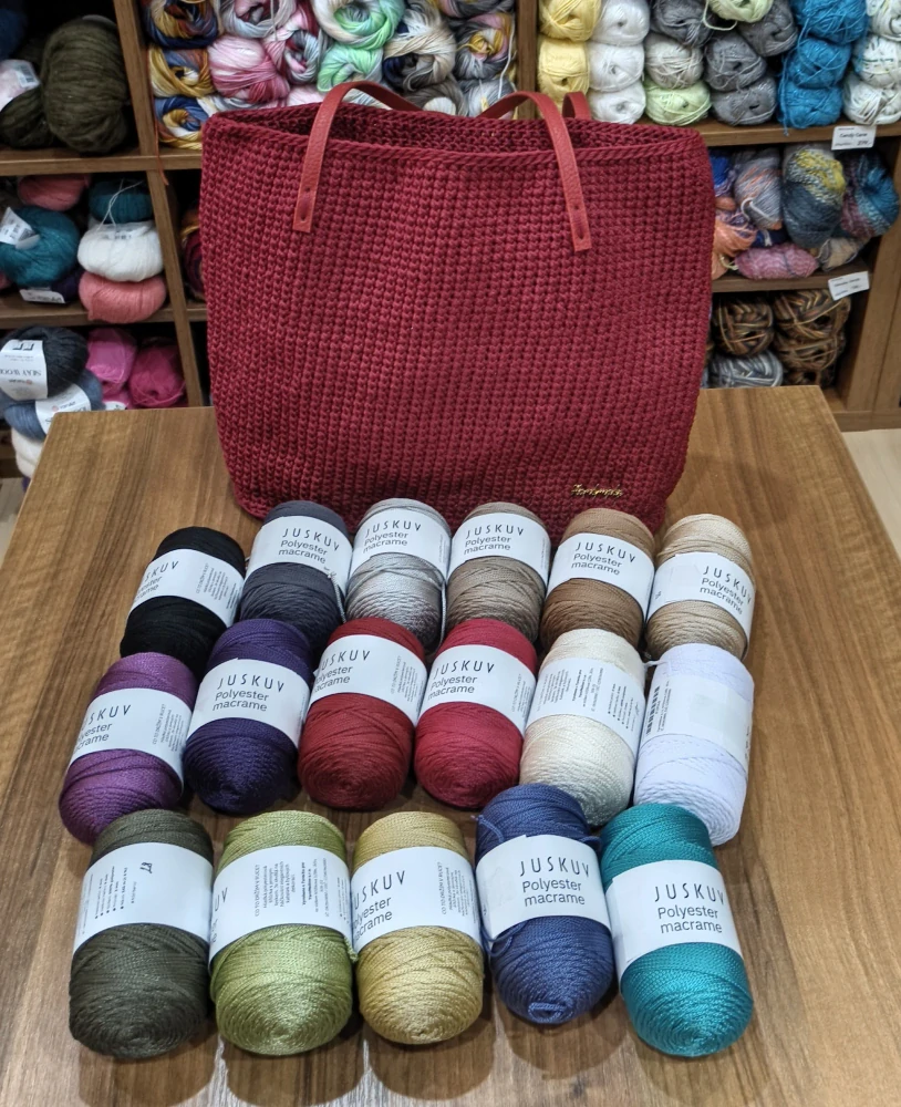 Polyester macrame - 35 tmavá zelená