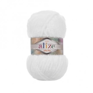 příze Alize Softy Plus - 55 bílá