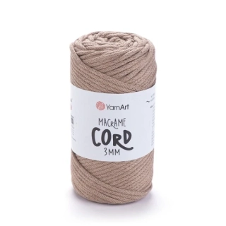 Macrame Cord 3 mm - 768 bílá káva