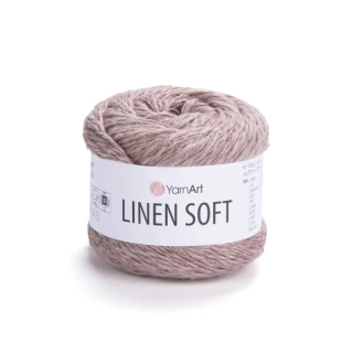 příze Linen Soft 7308 - světle hnědá