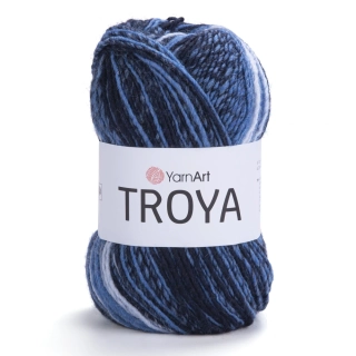 YarnArt Troya  - 2117 modro bílo černá