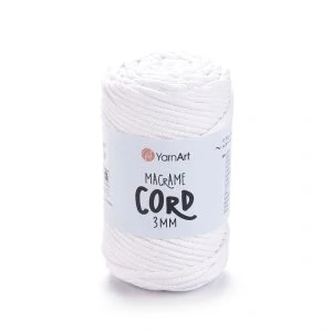 Macrame Cord 3 mm - 751 bílá