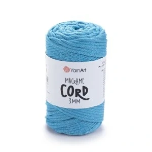 Macrame Cord 3 mm - 763 modrá