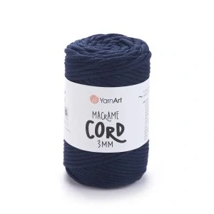 Macrame Cord 3 mm - 784 modrá