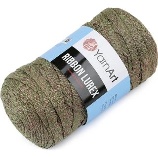 příze Ribbon Lurex 741 - zelená - měděný lurex