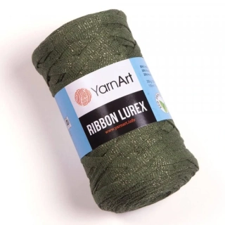 příze Ribbon Lurex 741 - zelená - měděný lurex