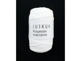 Polyester macrame 1 - bílá