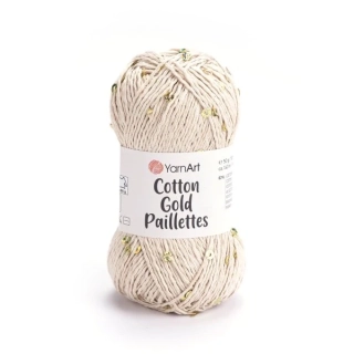 Cotton Gold Pailletes - 7104 béžová světlá