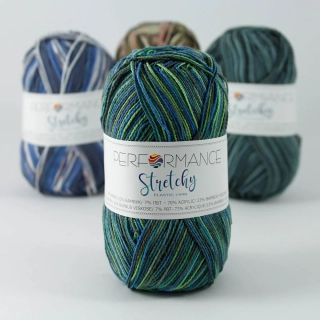 Stretchy - 42202 zeleno modro šedá