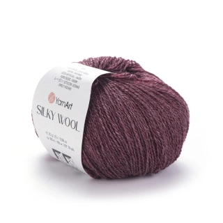 Silky Wool - 344 hnědo vínová