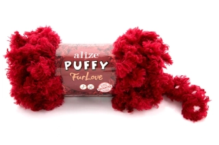Alize Puffy fur Love - 56 červená