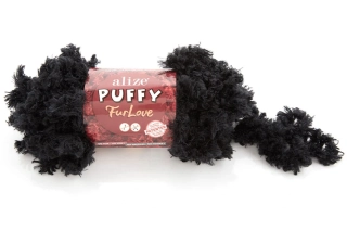 Alize Puffy fur Love - 60 černá