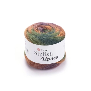 Stylish Alpaca – 7710 oranžová, zelená