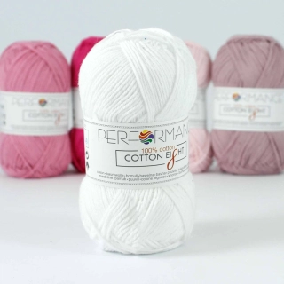 příze Cotton Eight -1020 bílá