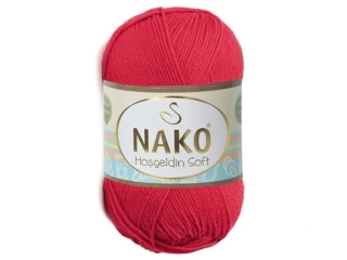 příze Hosgeldin Soft 6951 - červená